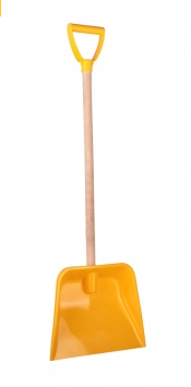 Лопата Снег пластиковая Детская 807*250*215мм с деревяным черенком М-6161
