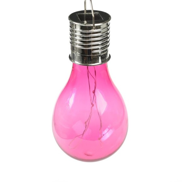 Лампа на солнечной батарее Лампочка Красная на прищепке 2997287 8*14*8см