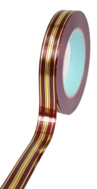 Лента Золот полоса Классика 2см*50ярд БОРДО РОССИЯ