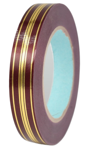 Лента Золот полоса Классика 2см*50ярд БОРДО РОССИЯ