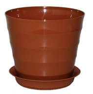 Горшок Лаура 0,7лит Шоколадный 11,5*10см