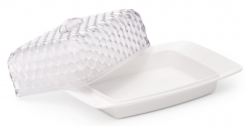 Маслёнка пластиковая Мозаика Бело-Прозрачная М-5571 (БАШ) Маслёнка пластиковая Мозаика Бело-Прозрачная М-5571 (БАШ)