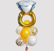 Фонтан из шаров Кольцо 10шт латекс+фольга с Конфетти 3217450