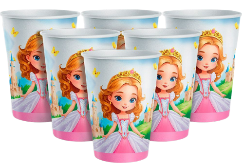 Стакан бумажный Сказочная принцесса 250мл*6шт Арт-30000855