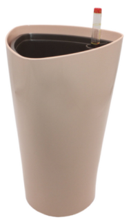 Горшок 1009 Глянец Белая Глина 2,5лит (с автополивом)