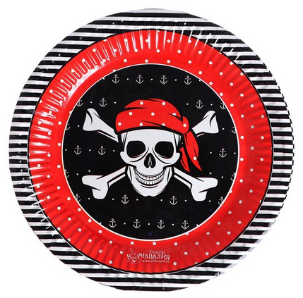 Набор бумажной посуды Пиратская 6 персон Арт-6923716