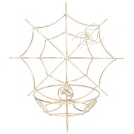 Подставка настенная Паук 40-1009-W Белое золото на 1 цветок Н-38 см
