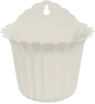 Горшок настенный Рифлённый 170мм Белый высота17см Горшок настенный Рифлённый 170мм Белый высота17см