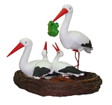 Фигурка Птица Аист в гнезде с лягушкой 12.11 Н-70см (СКЛАД)