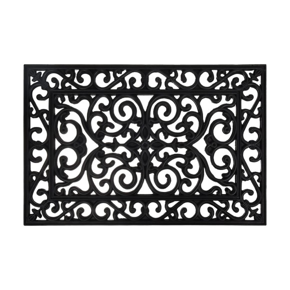 Коврик резиновый грязесборный ажурный 40*60см чёрный 24187