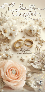 Конверт для денег С Днем свадьбы Арт-5.0000787