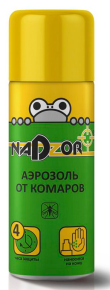 Аэрозоль от комаров Nadzor 100мл (1уп/15шт) 1 ЭТАЖ