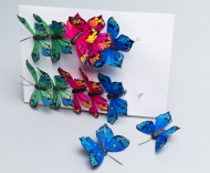 Бабочка на прищепке 80мм Aрт-526 (1уп/12шт) Цена за штуку