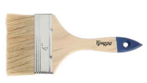 Кисть плоская деревянная ручка 100мм