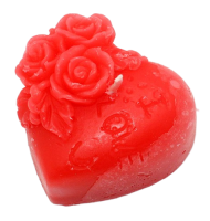 Свеча Сердце с розами, красный Арт-811598
