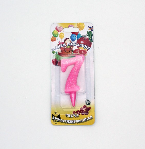 Свеча Цифра 7 Мармеладка Ароматизир 2997