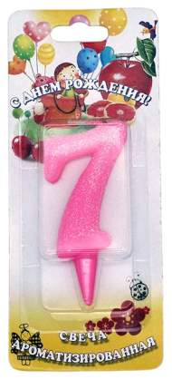 Свеча Цифра 7 Мармеладка Ароматизир 2997