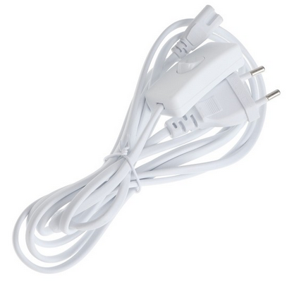 Провод для подключения фитоламп к сети 220В Uniel 2 контакта,с кнопкой,белый Арт-9668662