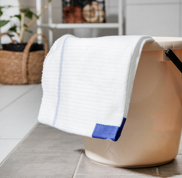 Тряпка для пола 50*70см с вырезом под швабру МИКС Доляна