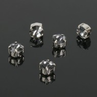 Стразы в цапах 6*6мм Серые в Серебре (1уп/5шт) 2328333