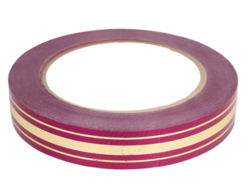 Лента Золот полоса Классика 2см*50ярд Вишневая РОССИЯ