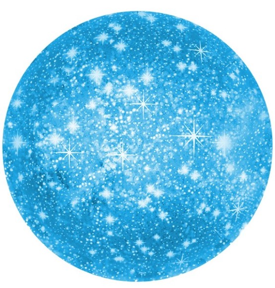 Шар фольгированный 18/46см Круг искры голубой