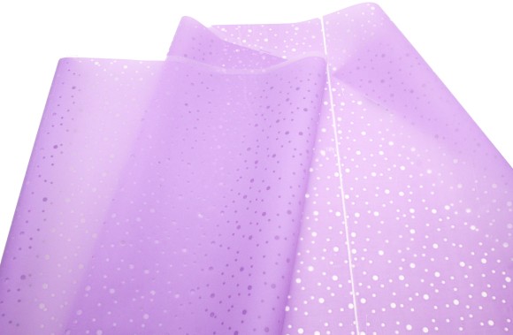 Пленка Горошек Тонированная Сиреневая 60см/200гр