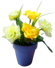 Цветы в вазоне Розочки 16см Цветы в вазоне Розочки 16см