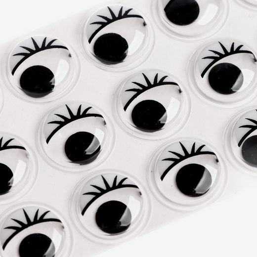 Набор Глазки на клеевой основе 15мм*24шт Арт-1565708 ЦЕНА ЗА НАБОР