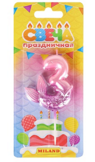 Свеча Цифра 3 Русалка 7241