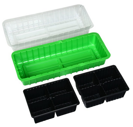 Набор МиниПарник Greengo 5шт Арт-7675050 с Крышкой 8ячеек 400*160*130мм