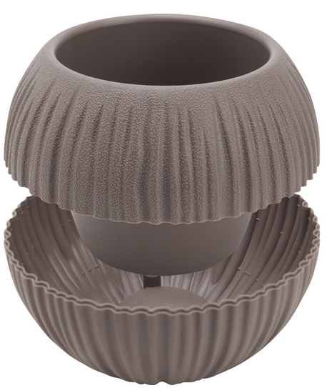 Горшок Сфера 1,7лит Мокачино (с дренажной системой)