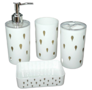 Набор для ванной комнаты 4 предмета Арт-HF-706-6 пластиковый