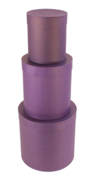 Набор коробок Круглых Крафт Однотон 3шт Морск Волна (H25см W26см)(H23см W20см)(H18см W16см)