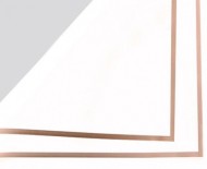 Пленка Листами Матовая с Золотой каймой Белая 58/58см (1уп/20шт) Цена за лист