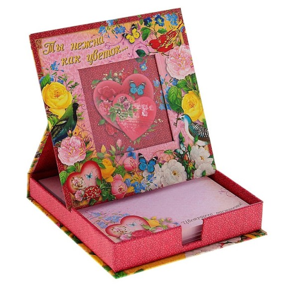 Футляр с бумагой и фоторамкой Нежна как цветок Арт-741152