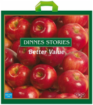 Сумочка пакет п/э петлевидная ручка 450*450мм Яблоко Арт-07281