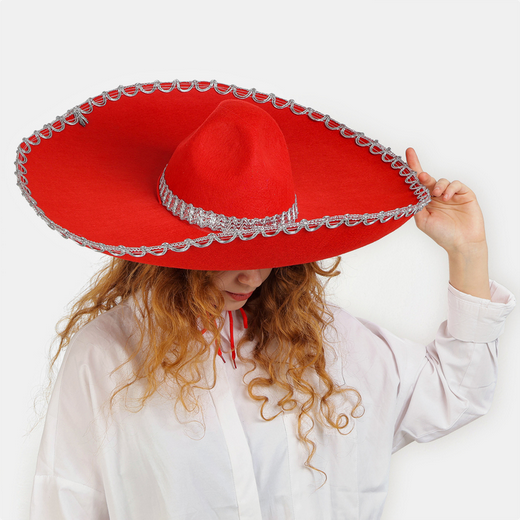 Шляпа Мексиканка Красная р-р.56-58 Арт-320161