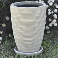 Кашпо уличное Полоски высокое D-39см H-55см