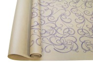 Бумага крафт Серпантин фиолетовый на коричневом 70*10м