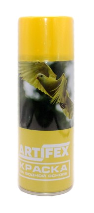 Спрей - краска Желтый Artifex для декора на водной основе 520мл