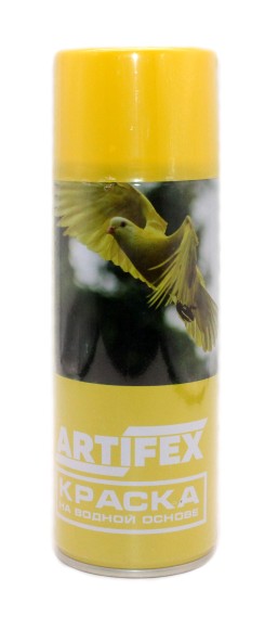 Спрей - краска Желтый Artifex для декора на водной основе 520мл