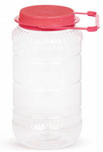 Банка пластиковая 3лит со съёмной ручкой М-493