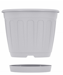 Горшок Дионис 3,6лит Серый с поддоном М-8525 (БАШ)