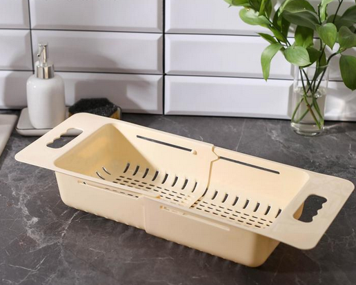 Дуршлаг пластиковый Универсал раздвижной для раковины МИЛИХ от 38см до 48см Арт-02079