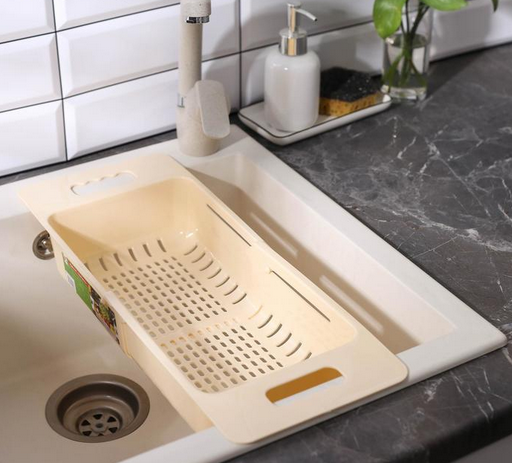 Дуршлаг пластиковый Универсал раздвижной для раковины МИЛИХ от 38см до 48см Арт-02079