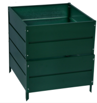 Компостер 1060лит Зелёный Greengo с крышкой 100*100*106см оцинкованный