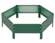 Клумба Оцинкованная Шестигранная 80*15см Зелёная Greengo Арт-1822889 Грядка