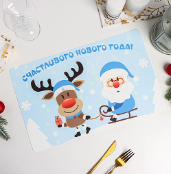 Подставка под горячее Новогодняя 26*41см Арт-7455216