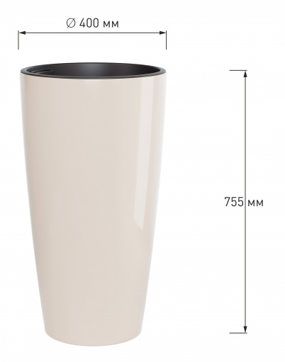 Горшок Рондо 71лит Бежевый (со вставкой 23лит) М-8878 Горшок Рондо 71лит Бежевый (со вставкой 23лит) М-8878